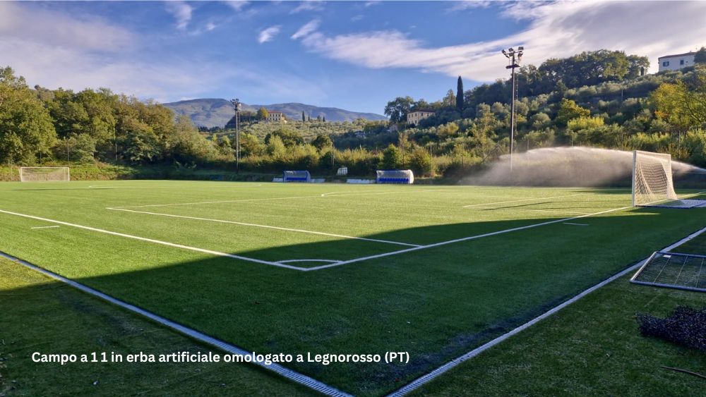 Campo a 1 1 in erba artificiale omologato a Legnorosso (PT)